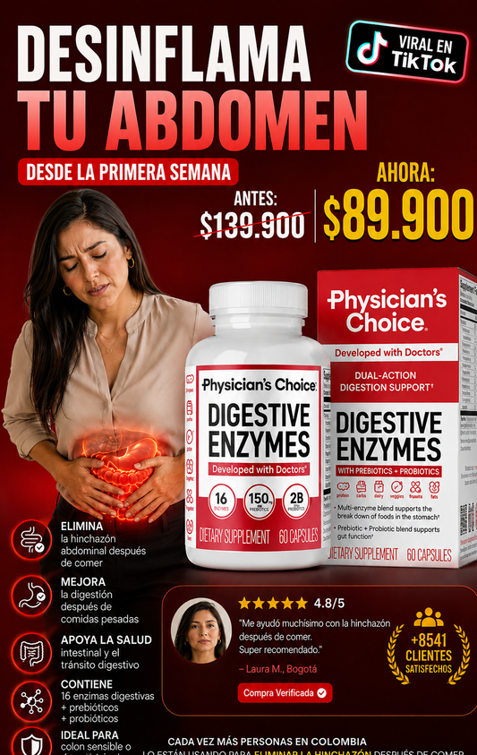 DIGESTIVE ENZIMES - Physician’s Choice - 60 Capsulas